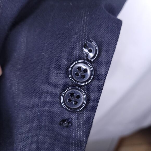 Christian Dior Wool Blazer Mens 42L Navy Striped - Picture 5 of 13